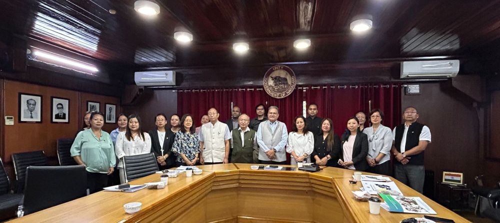 Chief Secretary Dr J Alam, IAS along with other officials during the launch of 100 Days Special Awareness Campaign at Conference Hall, Chief Secretary, New Secretariat, Kohima on June 24.